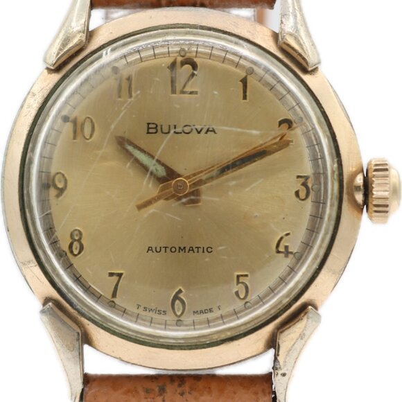 Vintage 31mm 1970 Bulova Men's Automatic Wristwatch 11 BLAC Swiss 10k RGP - Picture 1 of 4